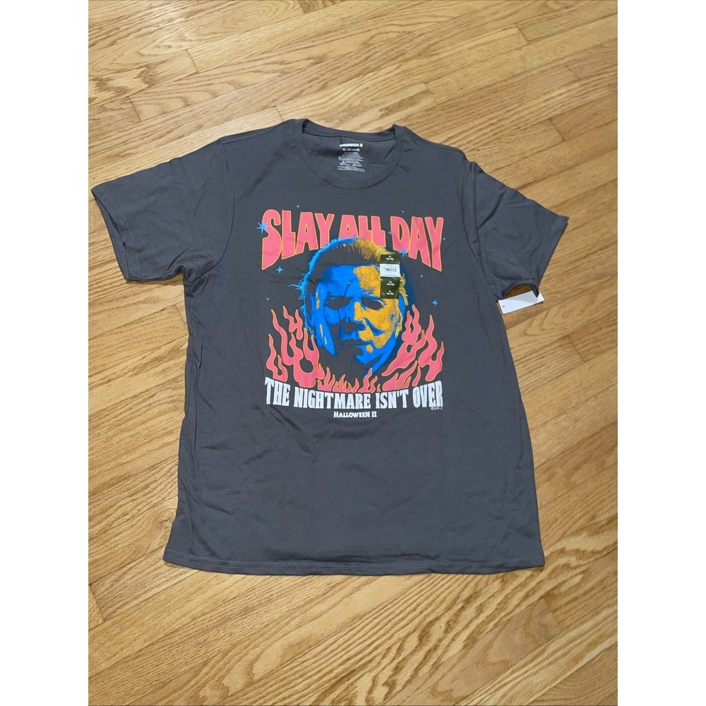 Halloween II, Men's Graphic T-shirt Most Fiery Mask Gray XL
